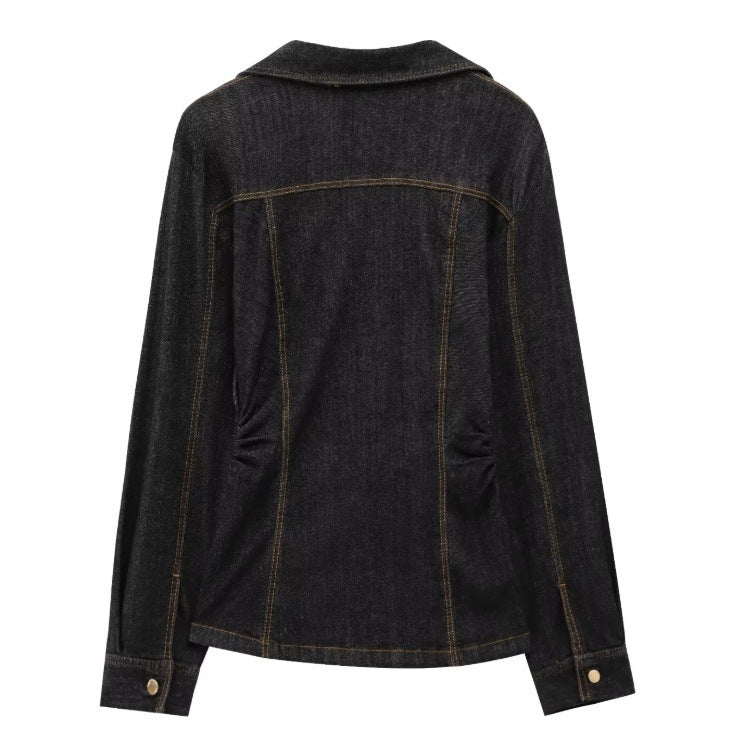 Women's Fashionable Fitted Long Sleeve Lapel Shirt Suits