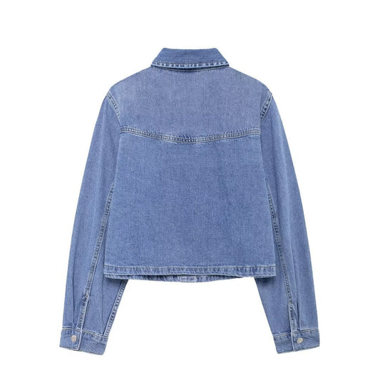 Women's Elegant Trendy Denim Shirt Jogging Suits