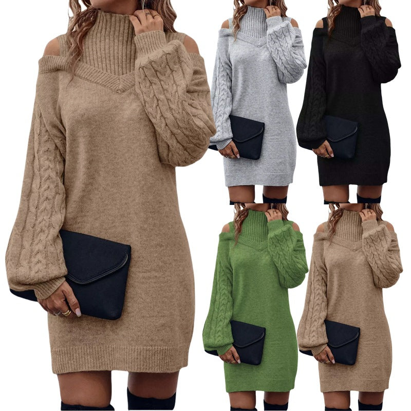 Loose Pullover Mid-length Half Turtleneck Long Sweaters