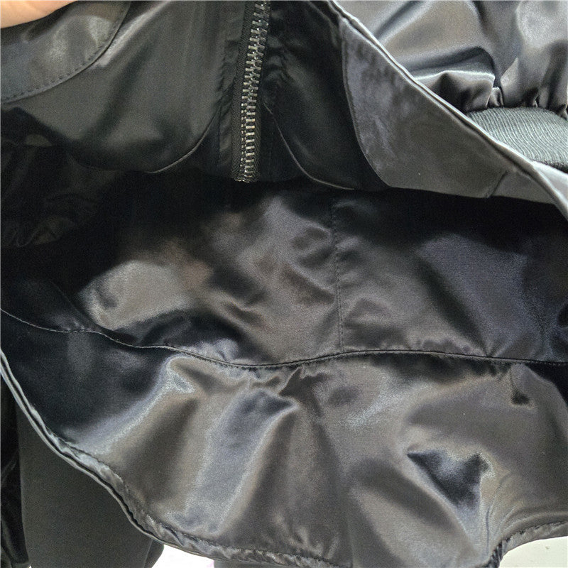 Niche Hot Autumn Sweet Cool Leather Stitching Coats