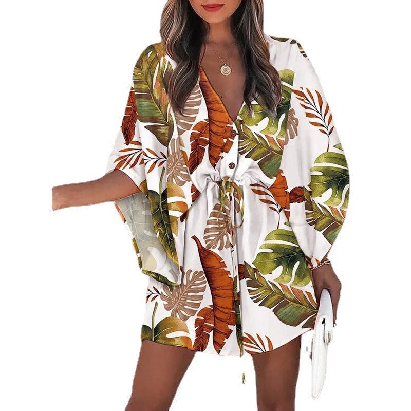 Trendy Women's Beach Summer Printed Patchwork Skirts