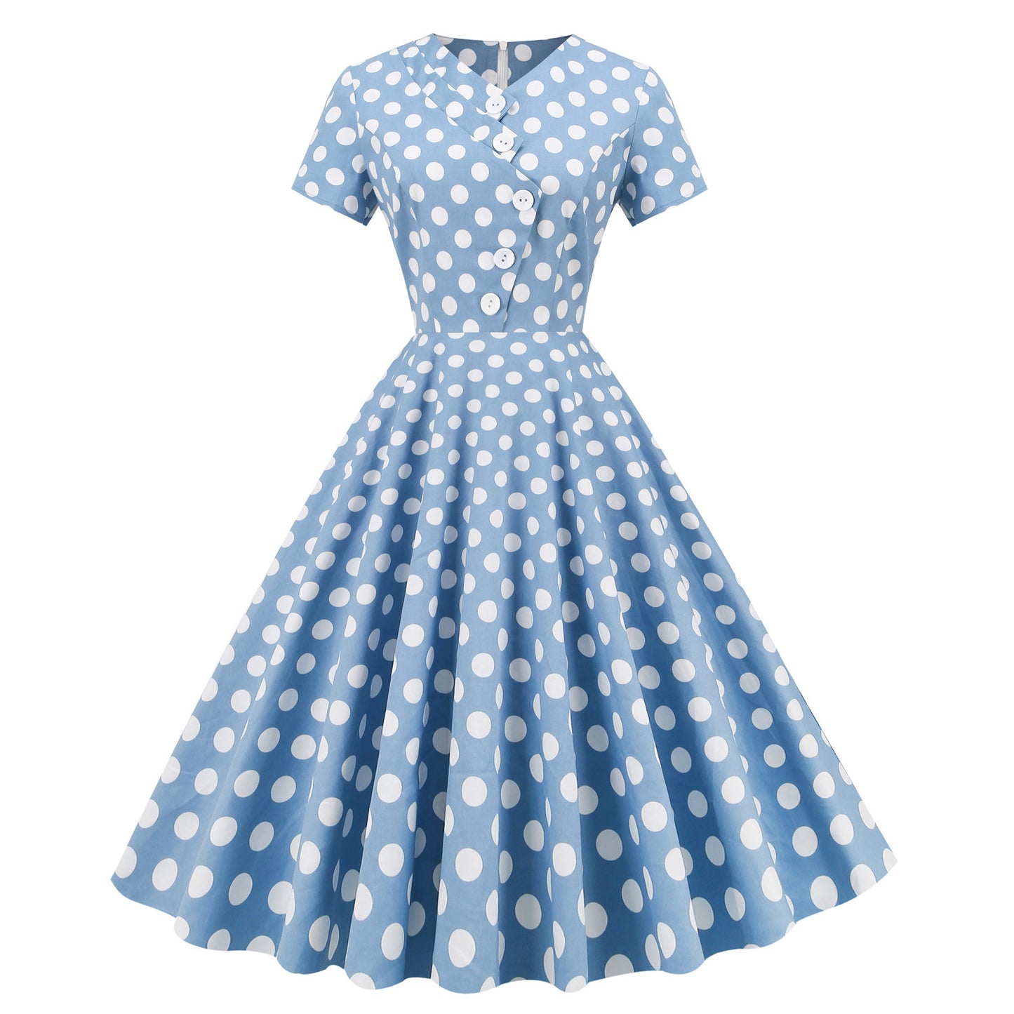 Women's Collar Polka Dot Elegant Picnic Swing Dresses