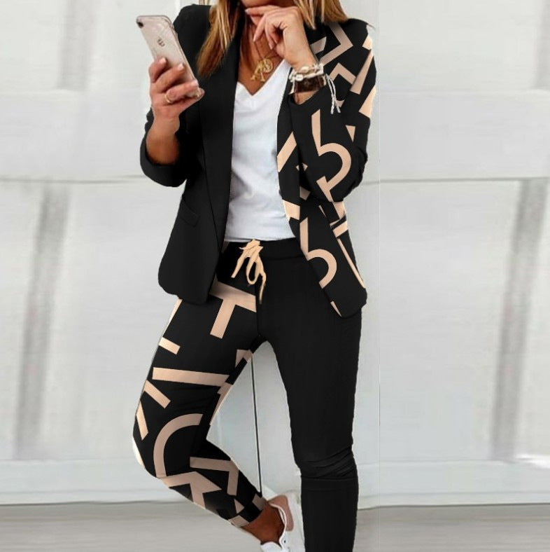 Women's Slouchy Casual Fashion Set Small Suits