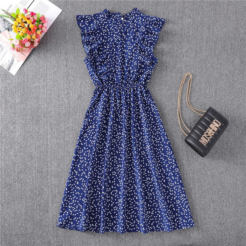 Women's Summer Polka Dot Chiffon Loose Graceful Dress