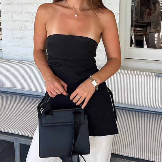 Women's Cotton Linen Slim Fit Sexy Tube Tops