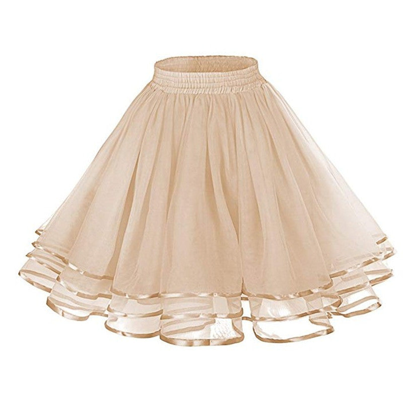 Crinoline Boneless Soft Veil Daily Ribbon Skirts