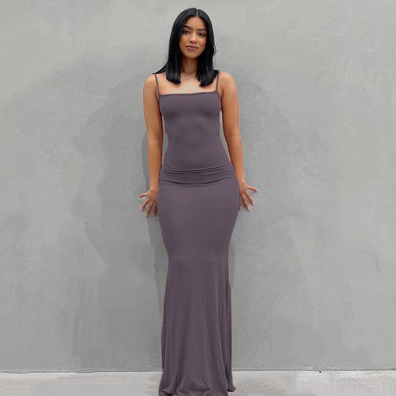 Women's Casual Slim Strap Home Long Dress