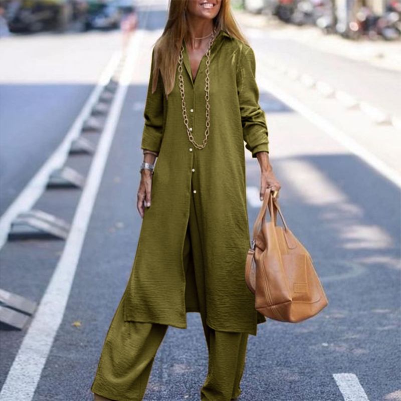 Fashion Holiday Casual Shirt Long Sleeve Suits