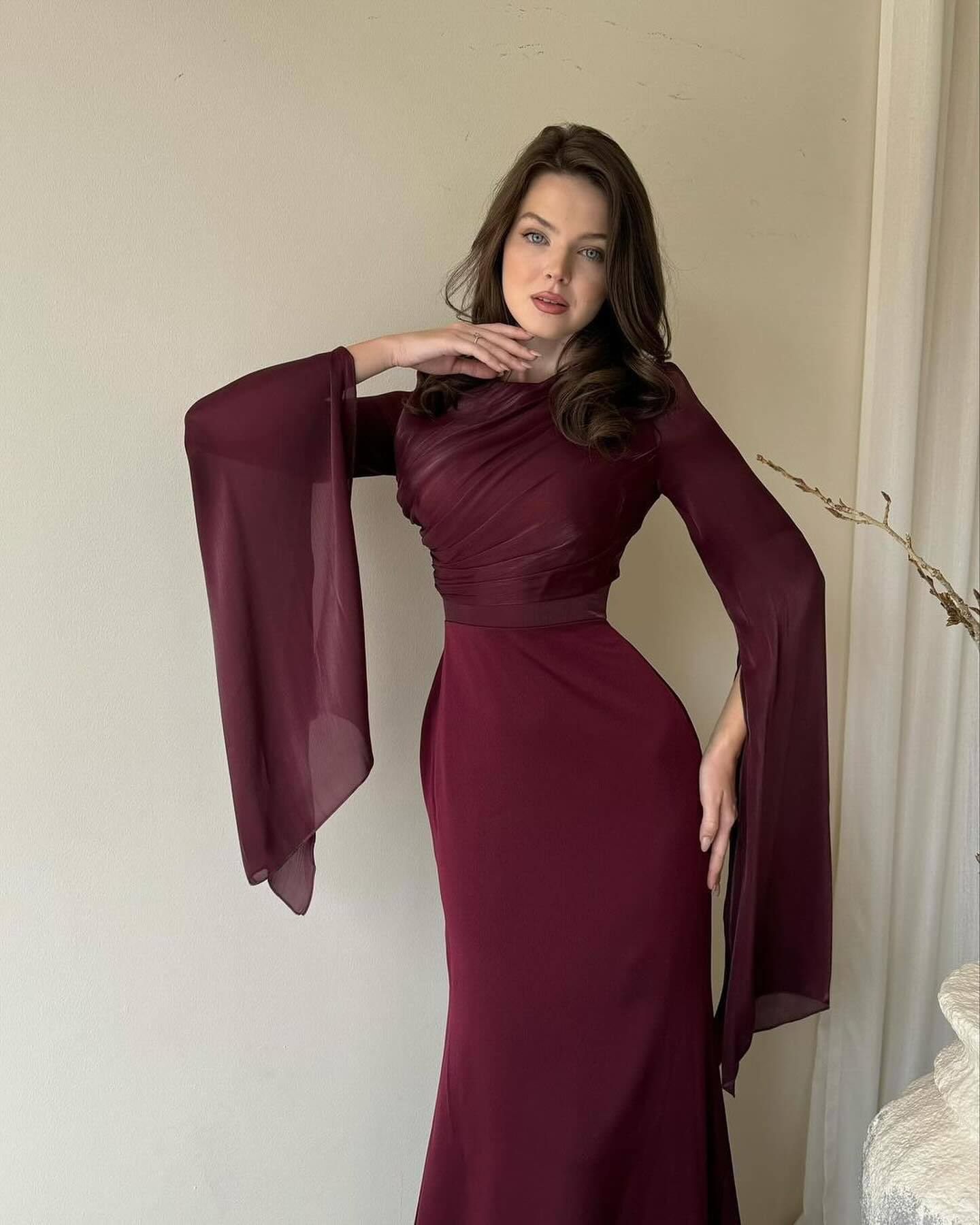 Women's Batwing Sleeve Dress Slim Fit Affordable Dresses