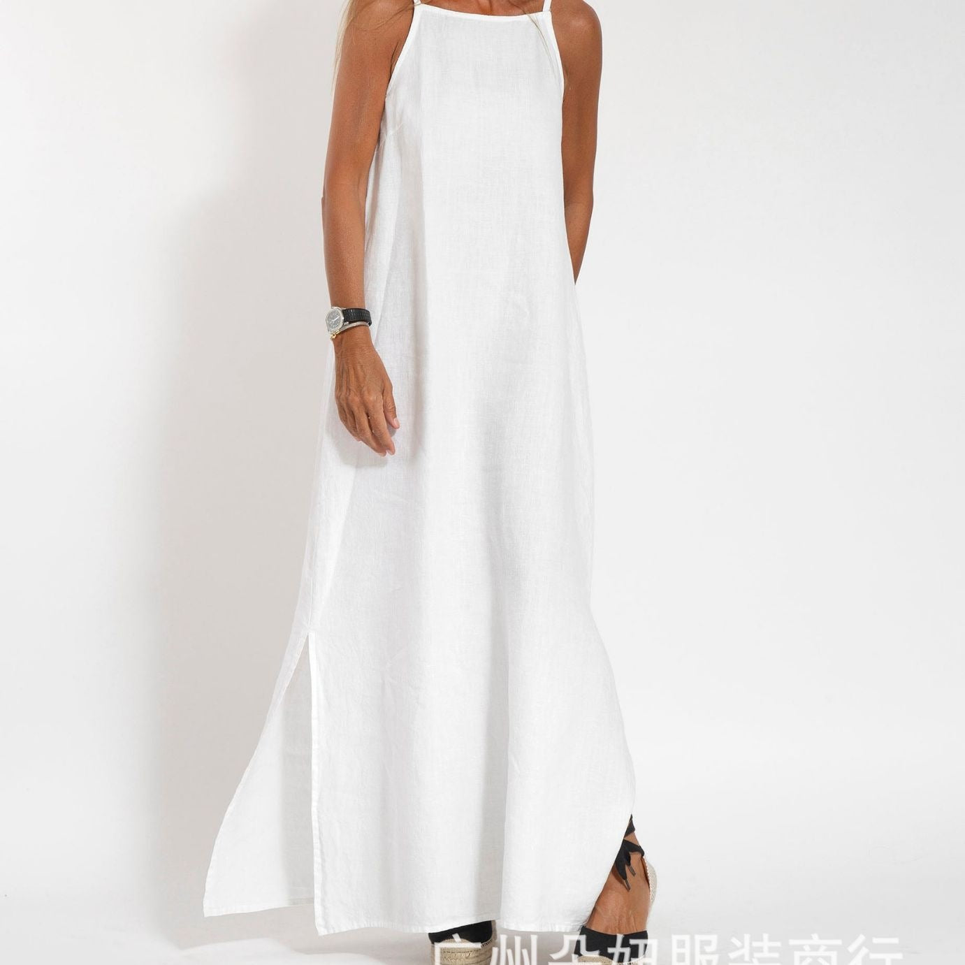 Women's Casual Cotton Linen Sleeveless High-grade Temperament Dress