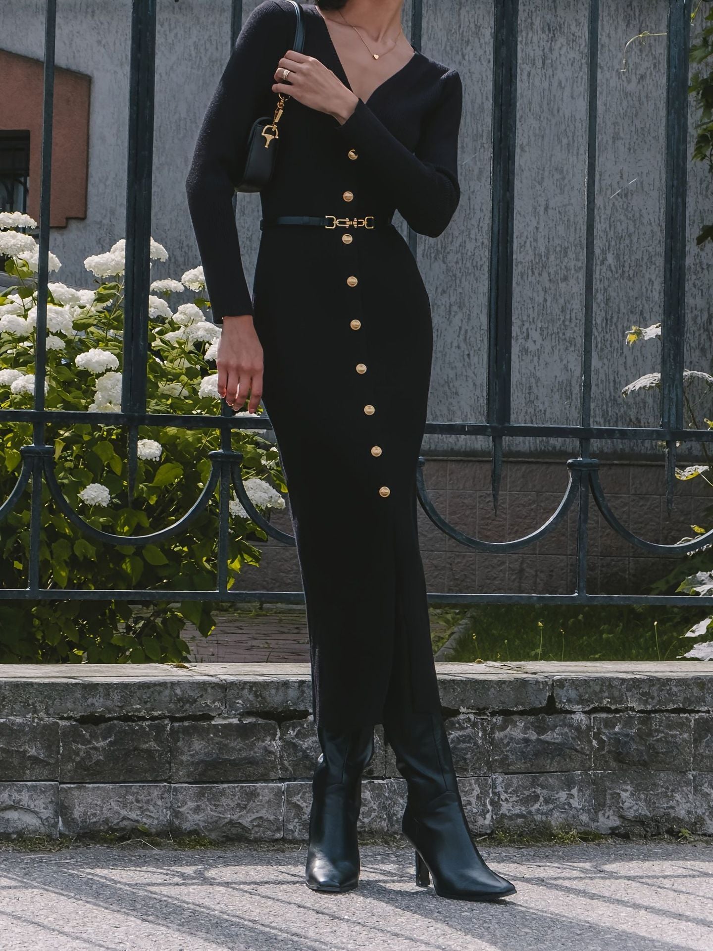 Women's Exquisite Premium Front Row Buttons With Dress