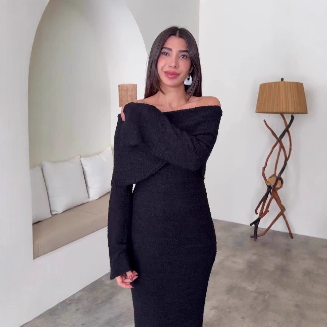 Autumn Sexy Soft Temperament Long Sleeve Dresses