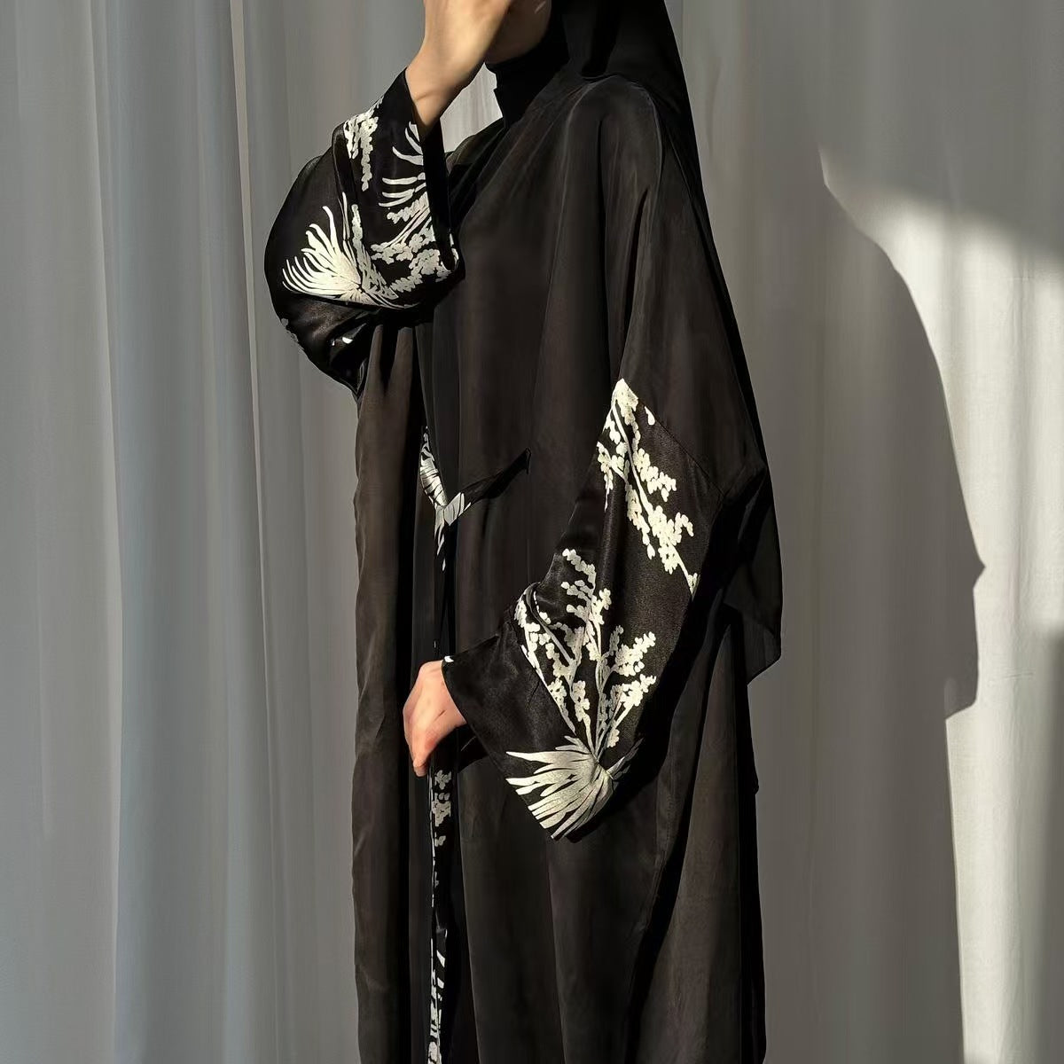 Spring Arabic Robe Printed Patchwork Loose Dresses