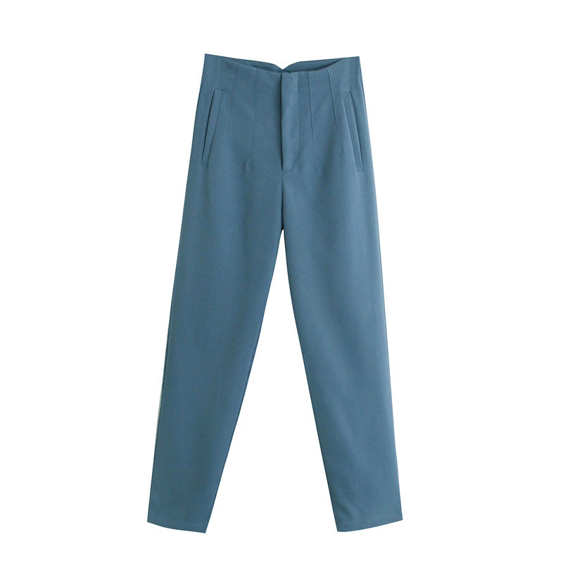 Women's Spring High Waist Slim Casual Pants