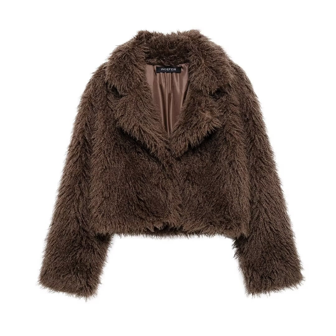 Women's Winter Fashionable Elegant Artificial Fur Coats