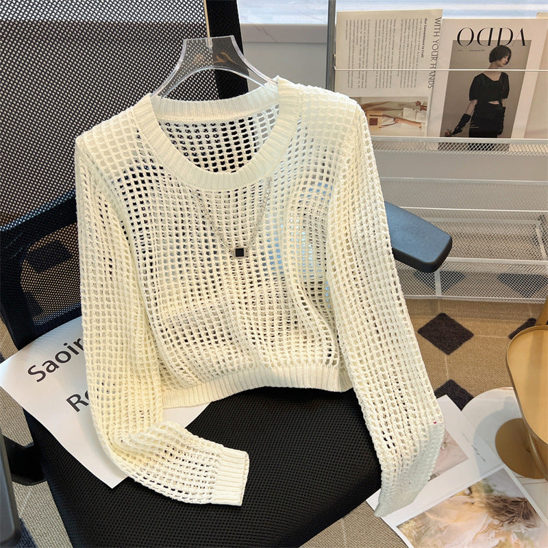 Women's Outerwear Cover-up Design Sense Niche Hollow Knitwear