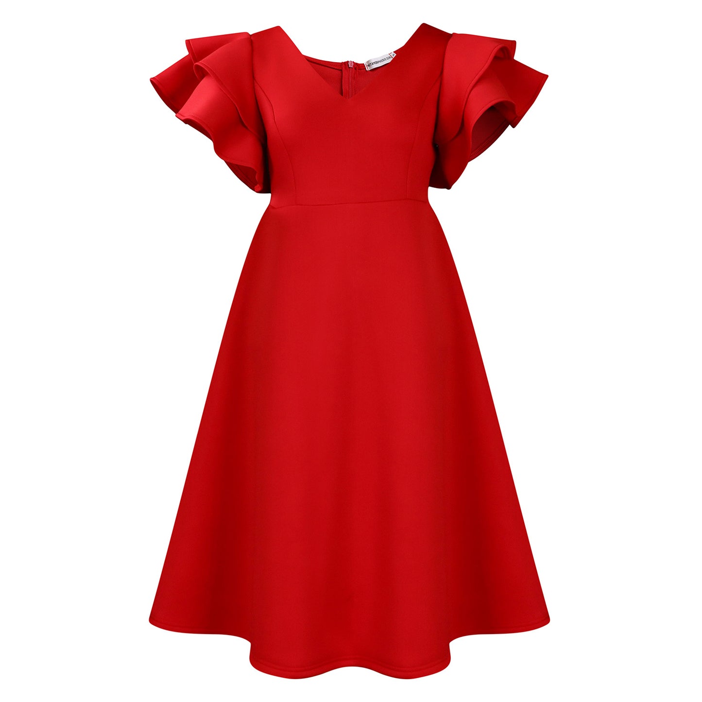 Summer Ruffled High Waist A- Line Banquet Dress