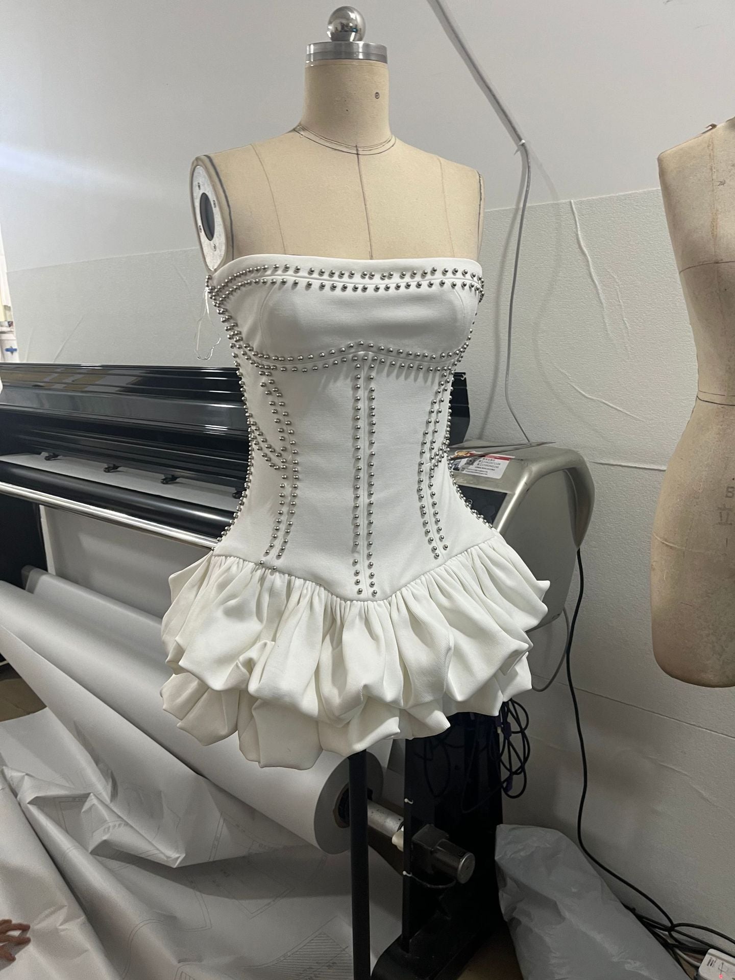 Women's Beaded Sexy Tube Dress Slim Fit Dresses