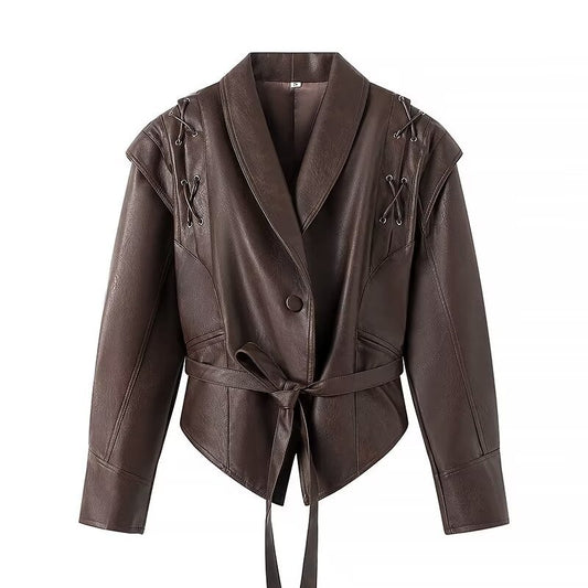 Women's Vintage Green Collar Single Breasted With Jackets