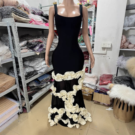 Summer Sexy Ruffle Long Floral Dress Dresses