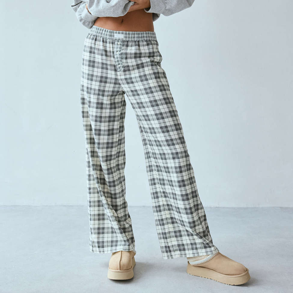 Women's Casual Comfortable Plaid Trousers Straight For Pants