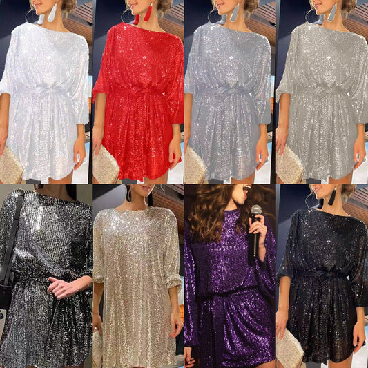 Party Fashionable Sequins Sequin Color Dress Dresses