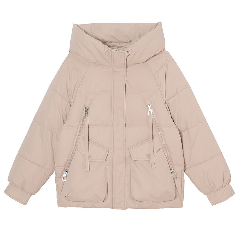Women's Winter Korean Style Cotton Clothes Hooded Thickened Thermal Fashion Coats