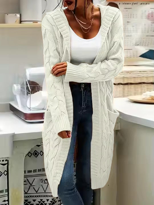 Durable Popular Women's Hooded Twist Pocket Women's Sweater