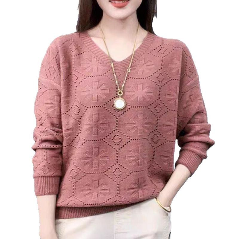 Women's Spring Thin Hollow Out Pullover Women's Sweater
