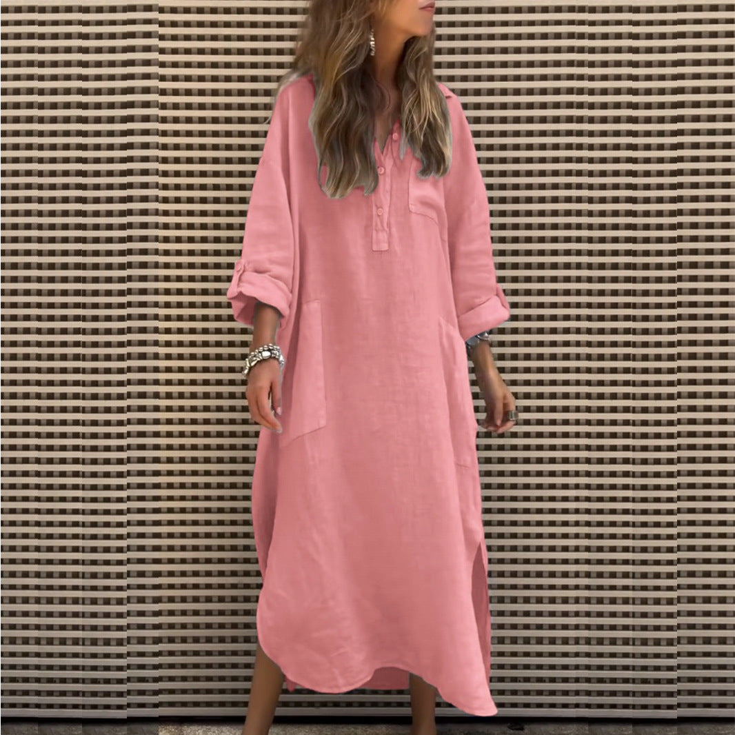 Women's Elegant Solid Color Irregular Simple Buttons Clothing
