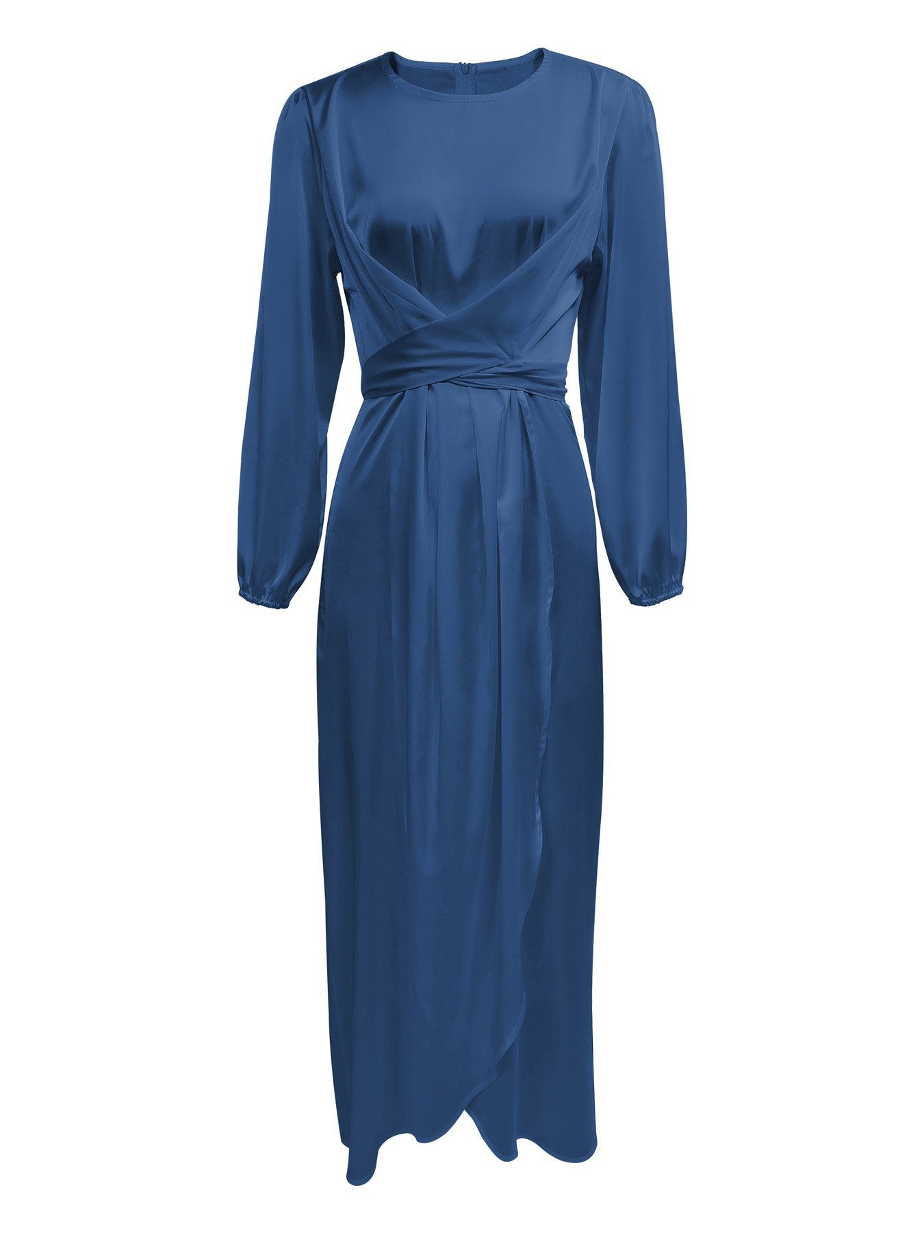 Women's Soft Waist Urban Style Satin Long Dress