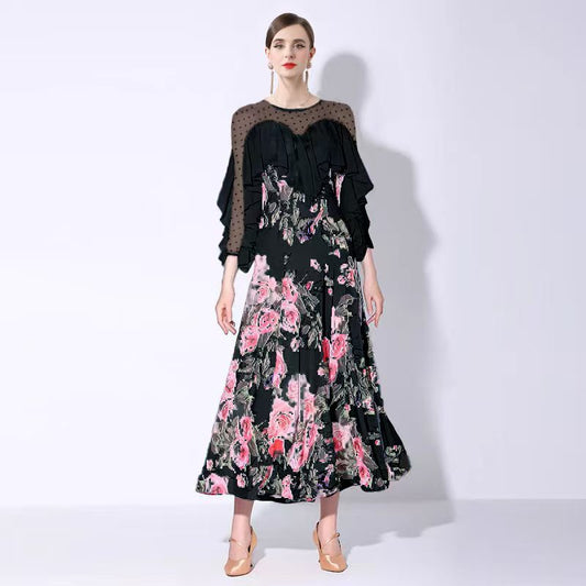 Dance National Dress Printed Long Sleeve Dresses