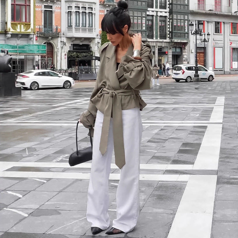 Women's High-grade French Style Large Lapel Trench Coats