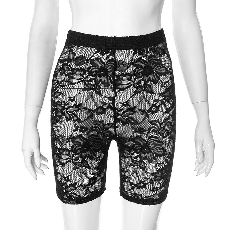 Women's Sexy Lace Small Plum Dance Hip Shorts
