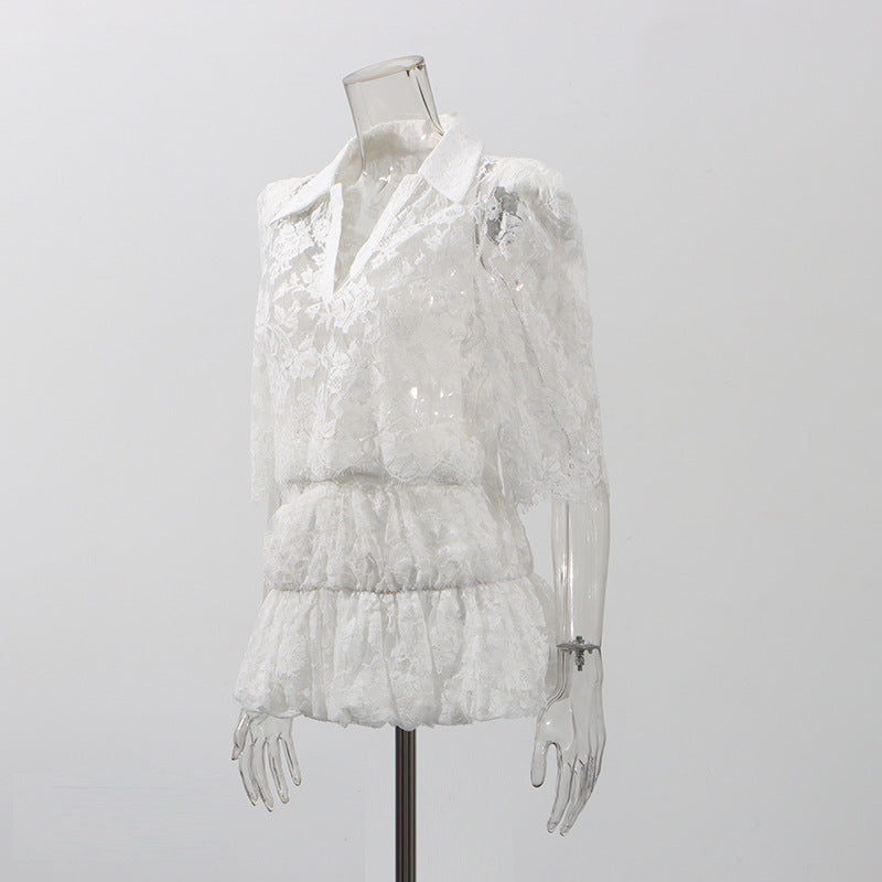 Women's Sexy Pure Desire Style Lace High Suits