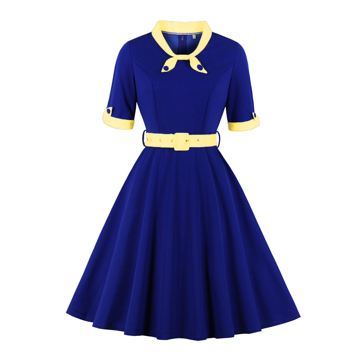 Autumn Patchwork Large Swing Dress Source Dresses