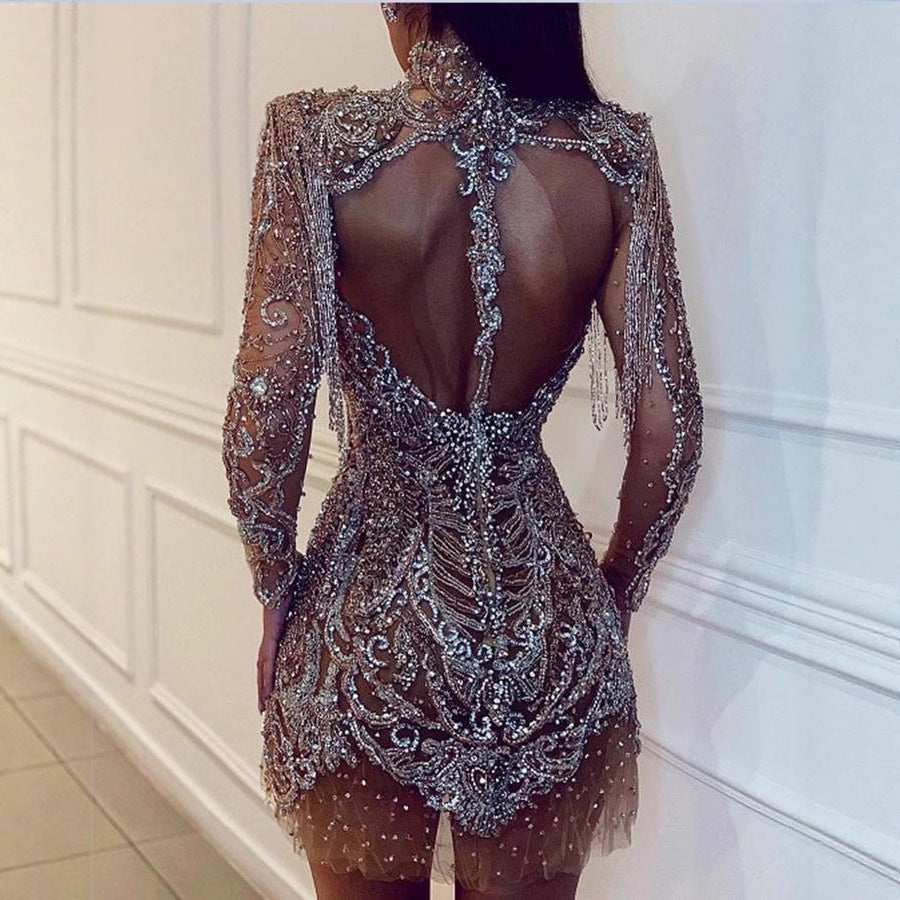 Women's Attractive Pretty New Long-sleeved Dress Wedding Dresses