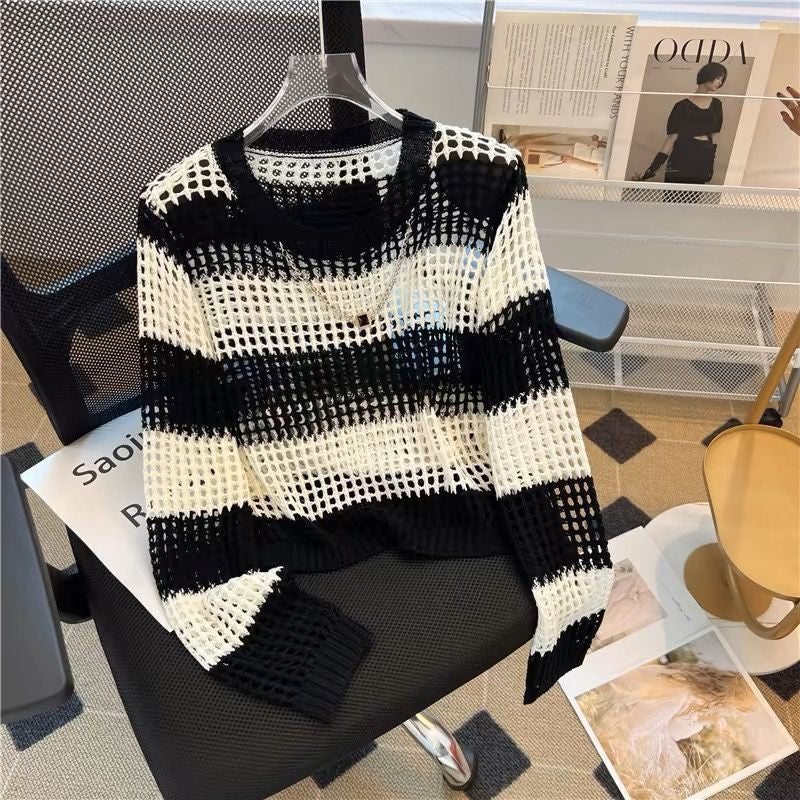 Women's Outerwear Cover-up Design Sense Niche Hollow Knitwear