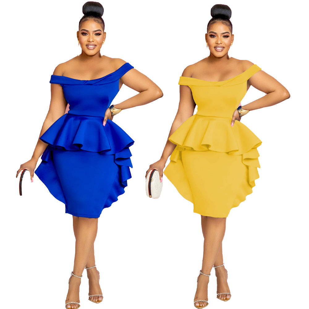 Beautiful Women's Solid Color Stringy Seedge Dress