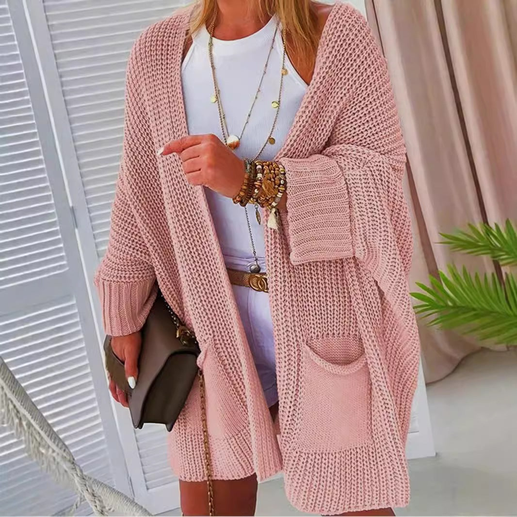 Women's Commute Style Loose Mid-length Casual Line Women's Sweater
