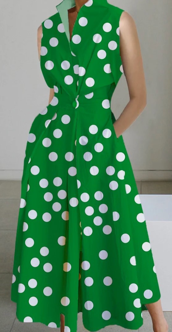 Women's Summer Commuting Fashion Solid Color Button Dresses