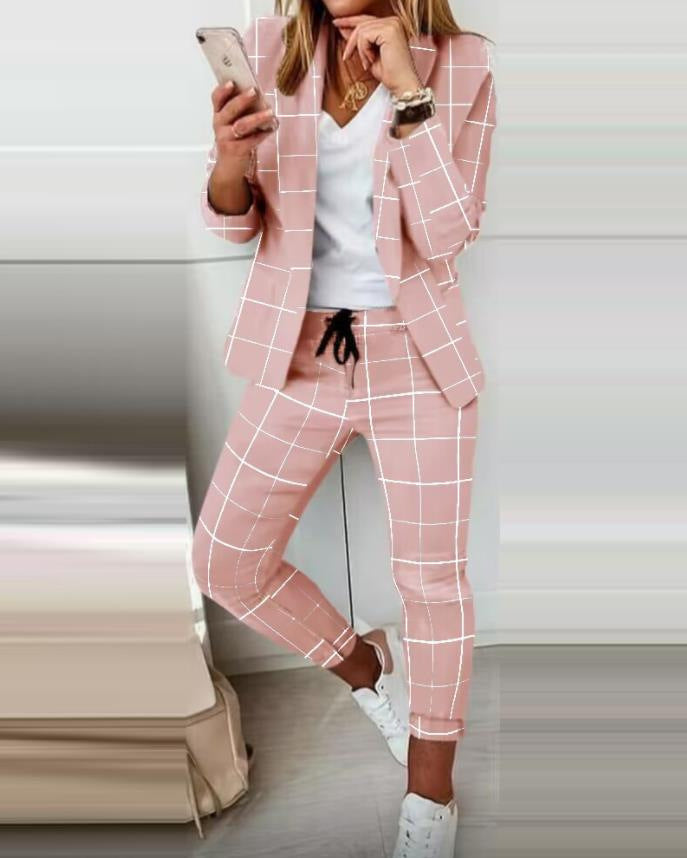 Women's Slouchy Casual Fashion Set Small Suits