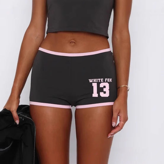 Women's Summer Fashion Letters Printed Sports Hot Shorts