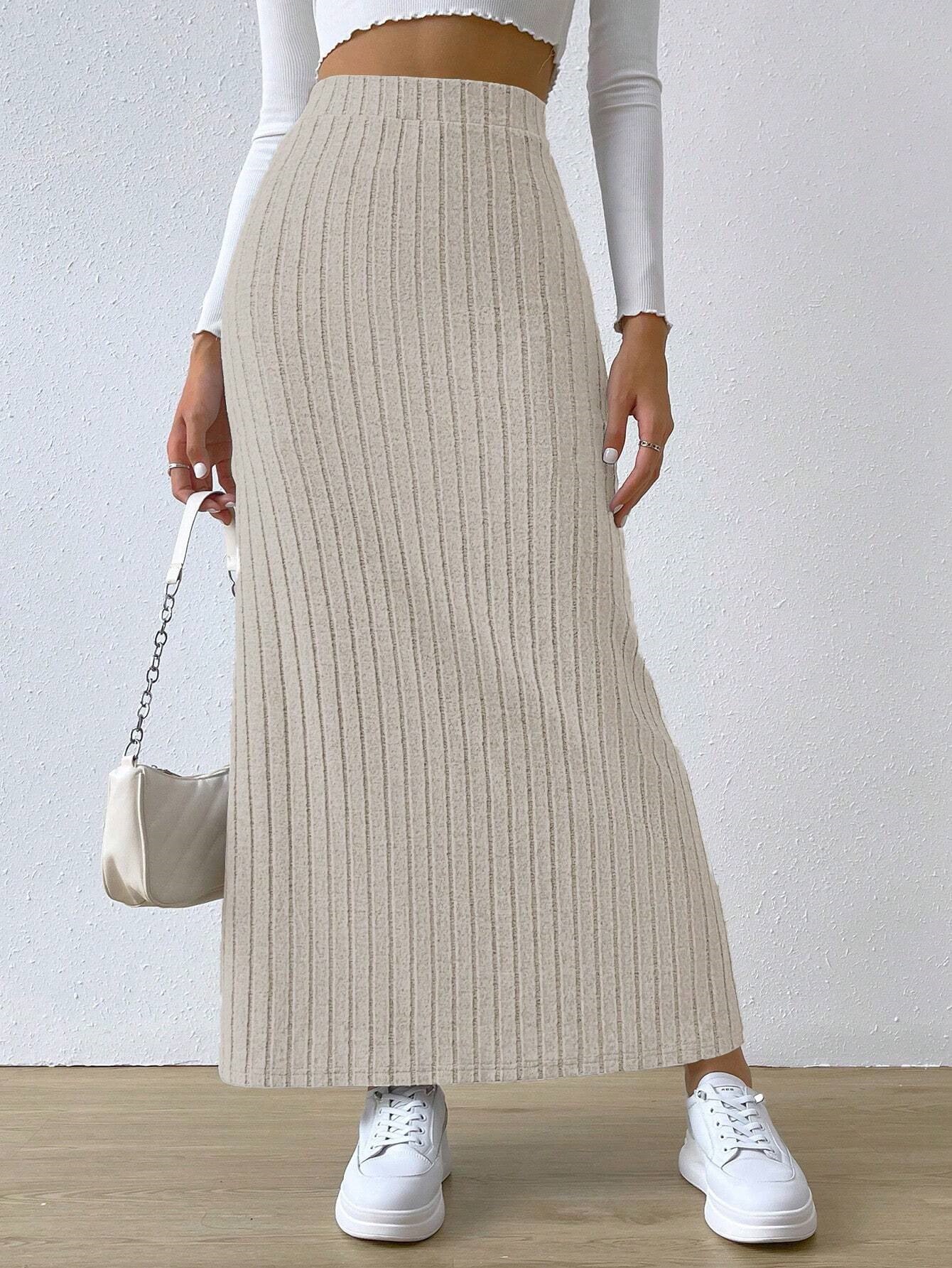 Women's Fashion High Waist Side Slit Slim Skirts