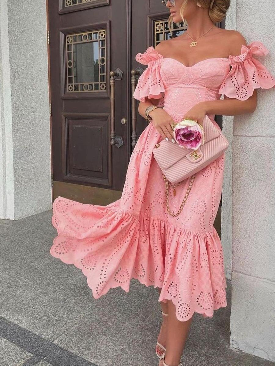 Women's Autumn Sexy Polka Dot Dress Long Dresses