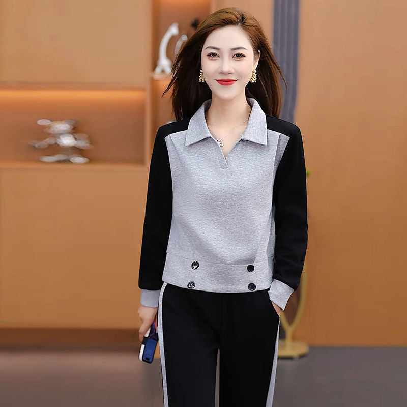 Lapel Sports Leisure Western Temperament Long Sleeves Trousers Fashion Casual Suit