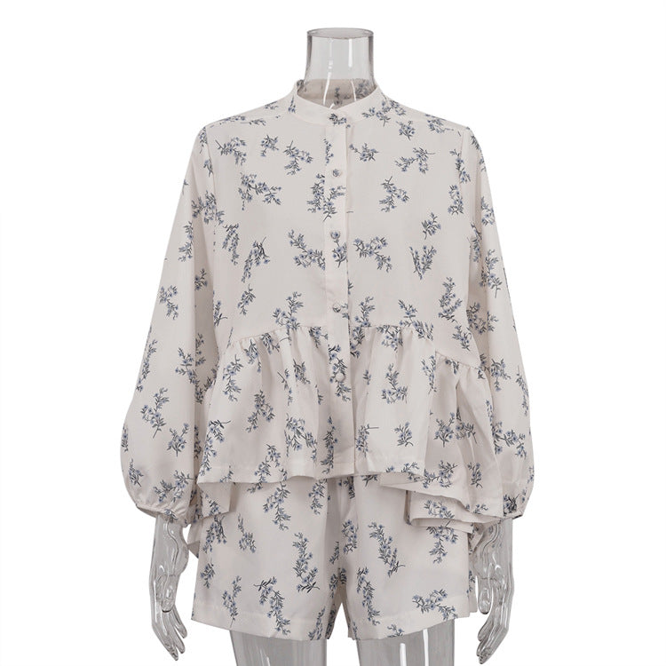 French Style Classic Puff Sleeve Small Suits