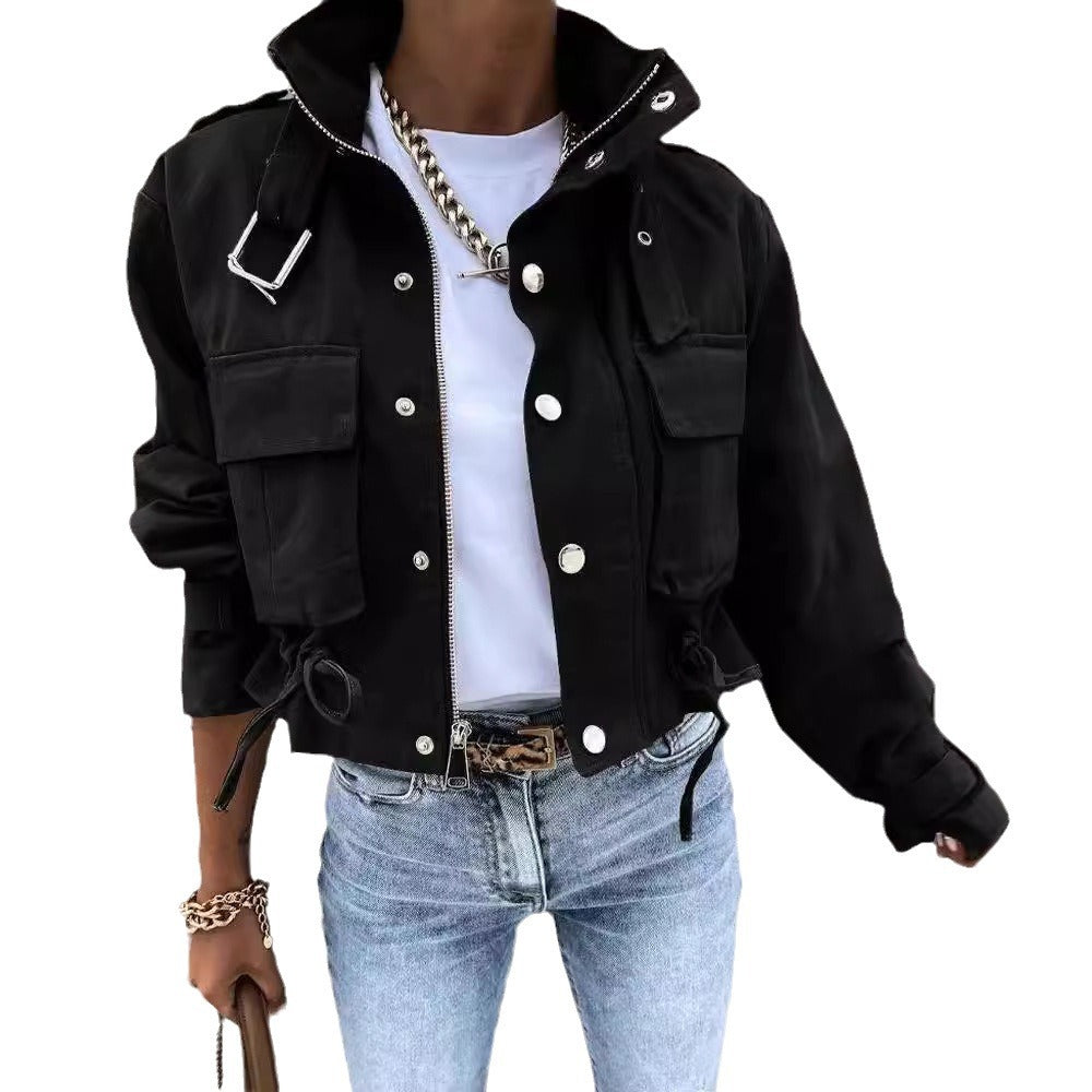 Women's Slouchy Creative Spring Printed Casual Coats