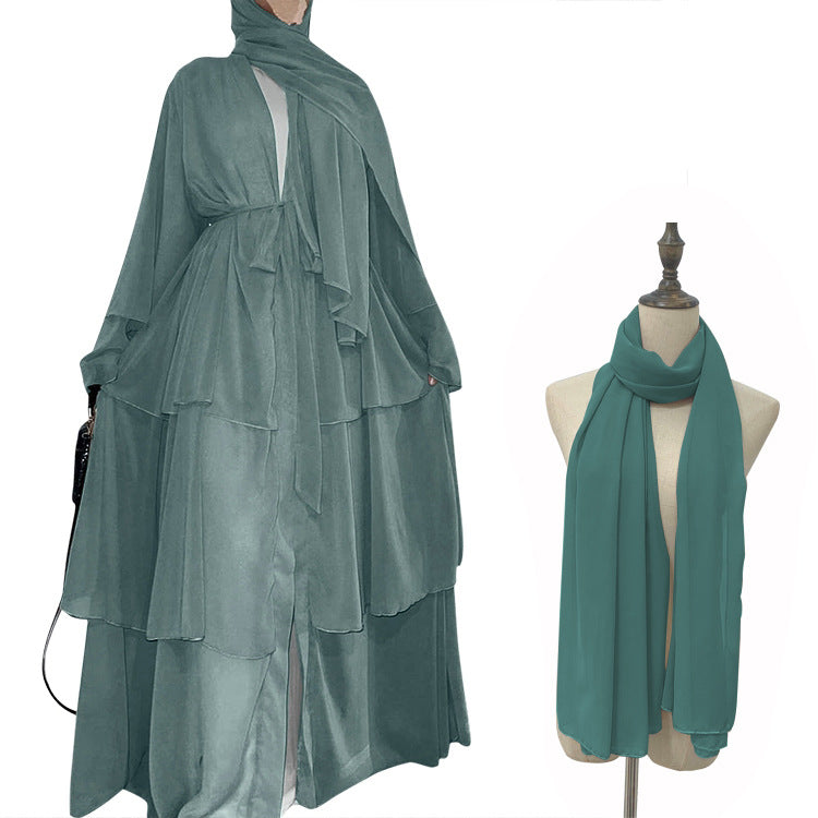 Casual Women's Temperament Lacing Chiffon Scarf Cardigans