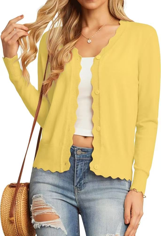 Women's Button Long Sleeve Knitted Thin Outer Women's Sweater
